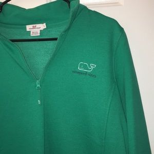 Green Vineyard Vines 3/4 zip sweatshirt